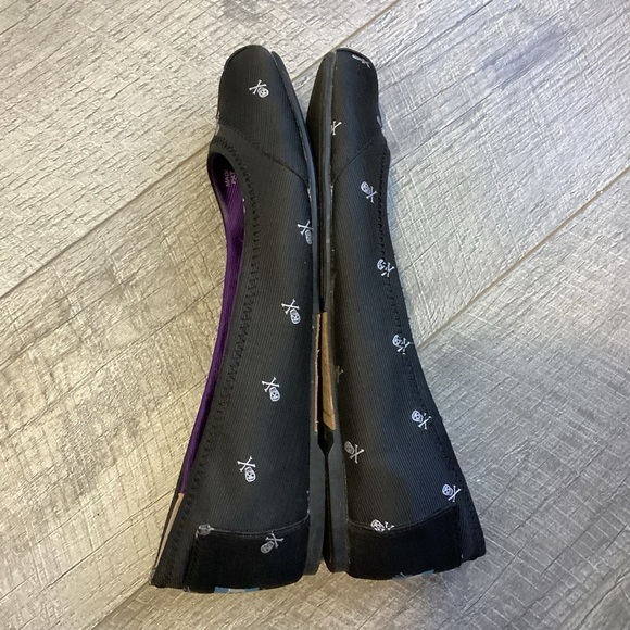 Toms One For One Skull Ballerina Flats Size 8 - Picture 6 of 10